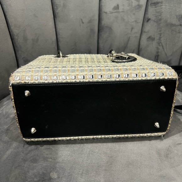 Lady Dior bag in rare metallic tweed - Picture 16 of 17